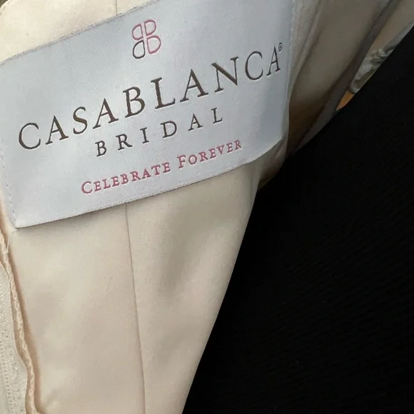 Casablanca Bridal Gown Iris 2244 Size 14 Champagne/Ivory/Silver - Picture 9 of 12